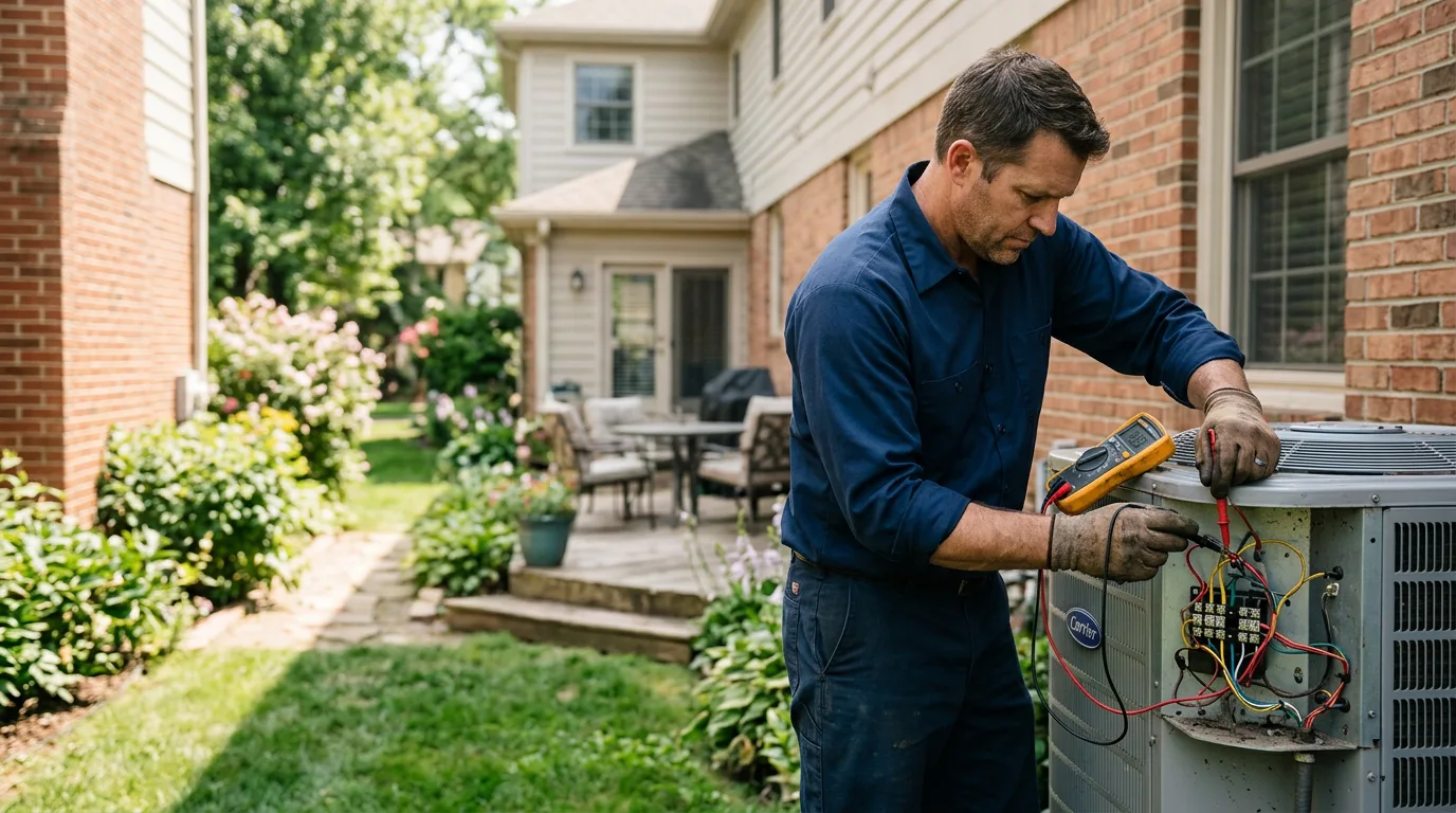 HVAC technician working near Nichols, NY